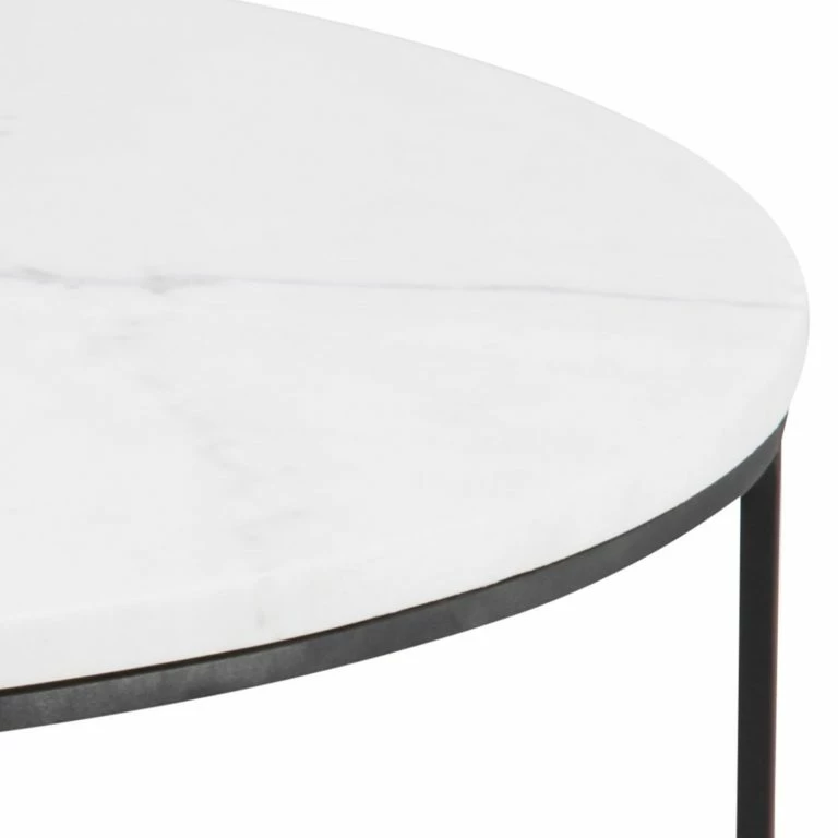 Loftscape Norrwood Table Basse Rocklea I – Marbre / Métal – Marbre Blanc / Noir