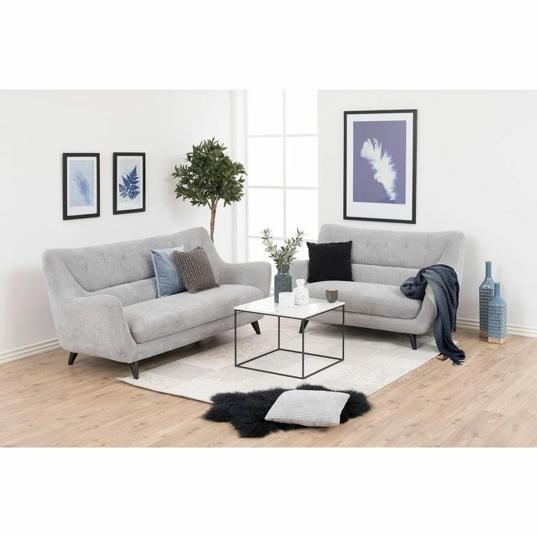 Loftscape Norrwood Table Basse Rocklea II – Marbre / Métal – Marbre Blanc / Noir