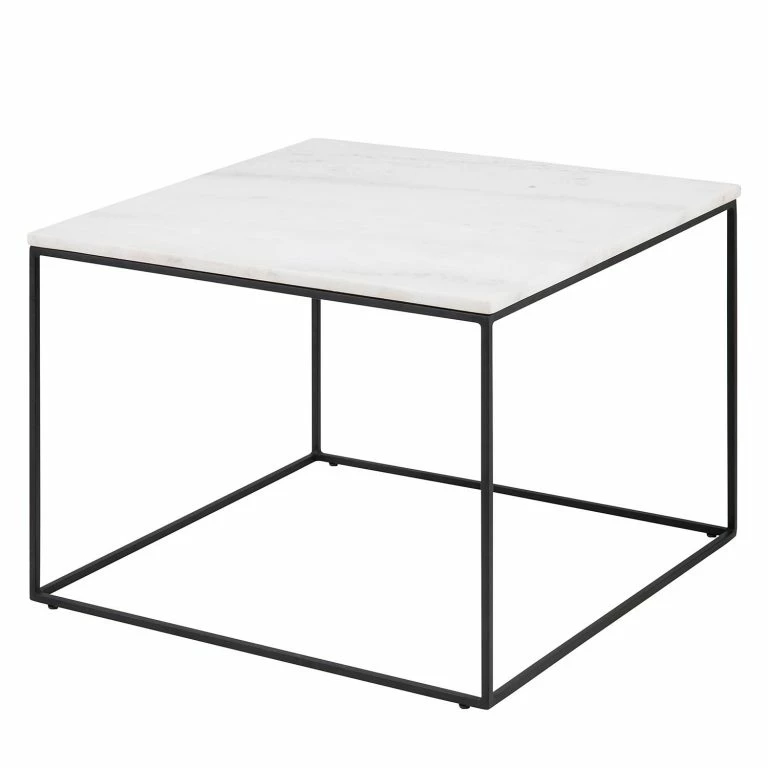 loftscape Norrwood Table basse Rocklea II – Marbre / Métal – Marbre blanc / Noir