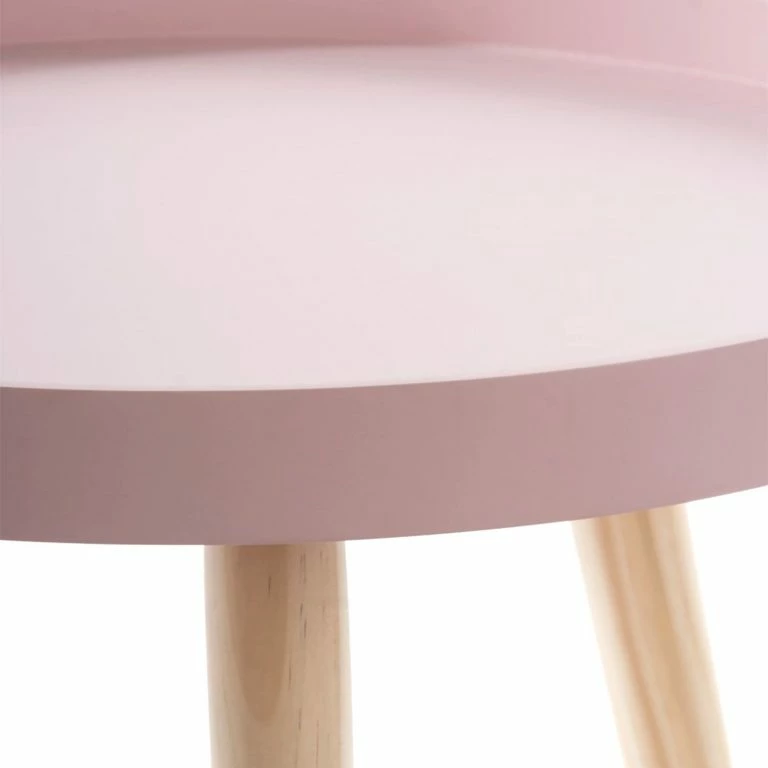 Loftscape Norrwood Table D’appoint Cuto – Partiellement En Pin Massif – Rose / Pin