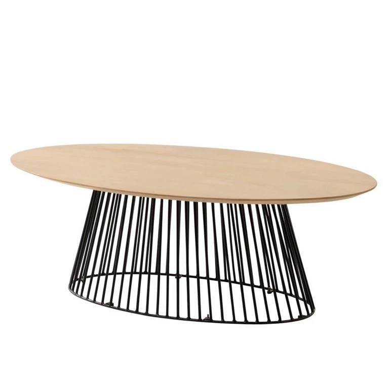 loftscape Norrwood Table Kooskia II – Manguier massif / Fer – Manguier massif / Noir