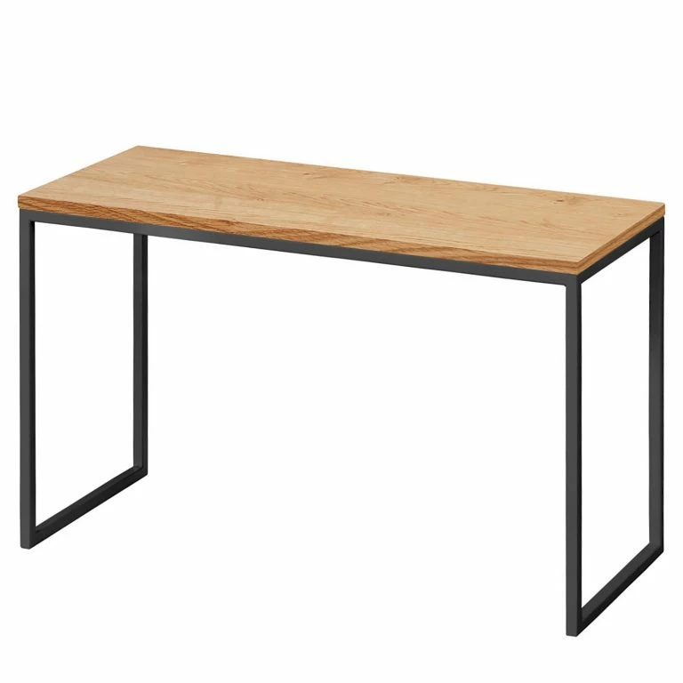 loftscape Now by hülsta Bout de canapé hülsta now I – Acier – Chêne naturel / Gris