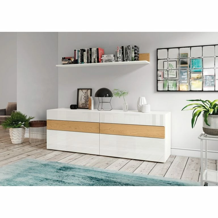 Loftscape Now By Hülsta Buffet Hülsta Now Vision – Blanc Brillant