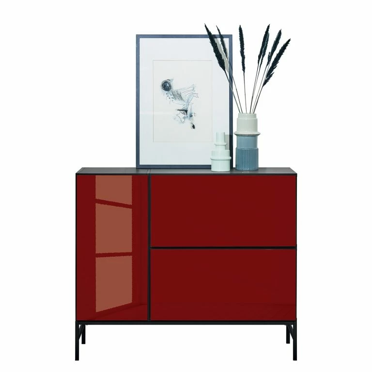 Loftscape Now By Hülsta Buffet Now To Go Colour I – Rubin Brillant / Gris Diamant