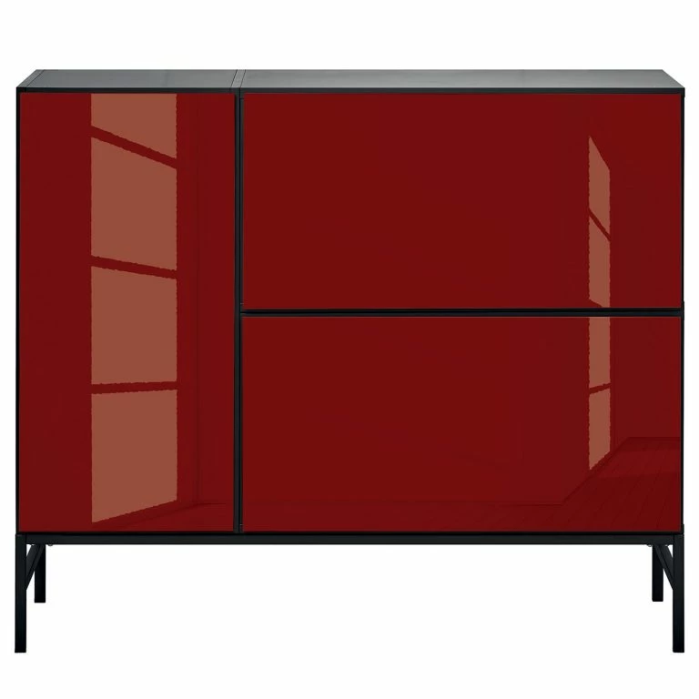 Loftscape Now By Hülsta Buffet Now To Go Colour I – Rubin Brillant / Gris Diamant