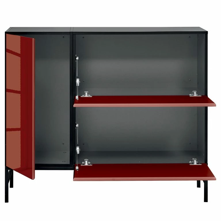 Loftscape Now By Hülsta Buffet Now To Go Colour I – Rubin Brillant / Gris Diamant