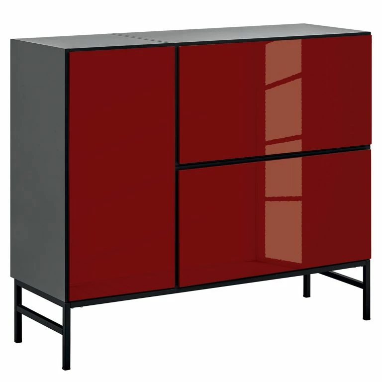 loftscape Now by hülsta Buffet now to go colour I – Rubin brillant / Gris diamant