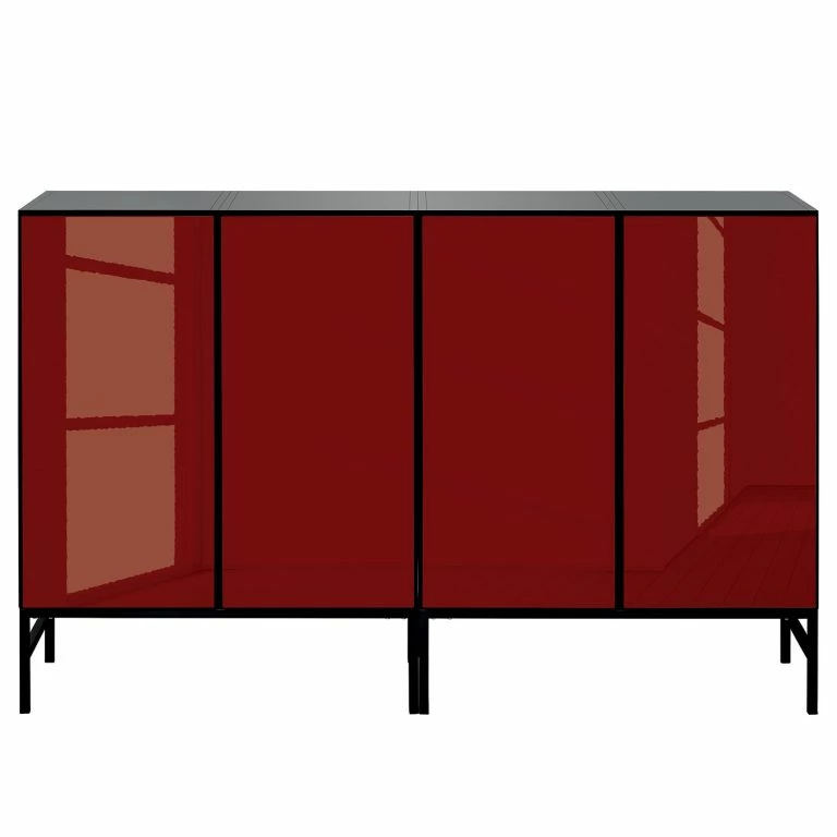 Loftscape Now By Hülsta Buffet Now To Go Colour II – Rubin Brillant / Gris Diamant