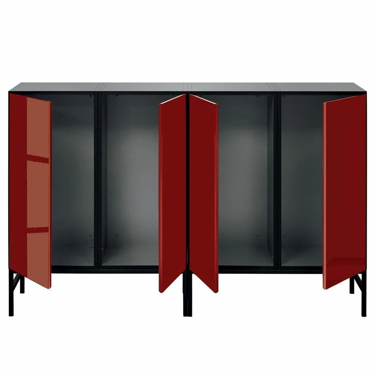 Loftscape Now By Hülsta Buffet Now To Go Colour II – Rubin Brillant / Gris Diamant