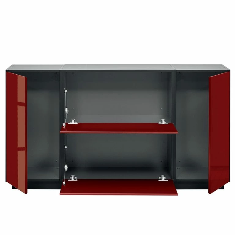 Loftscape Now By Hülsta Buffet Now To Go Colour III – Rubin Brillant / Gris Diamant