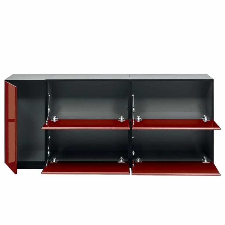 Loftscape Now By Hülsta Buffet Now To Go Colour IV – Rubin Brillant / Gris Diamant