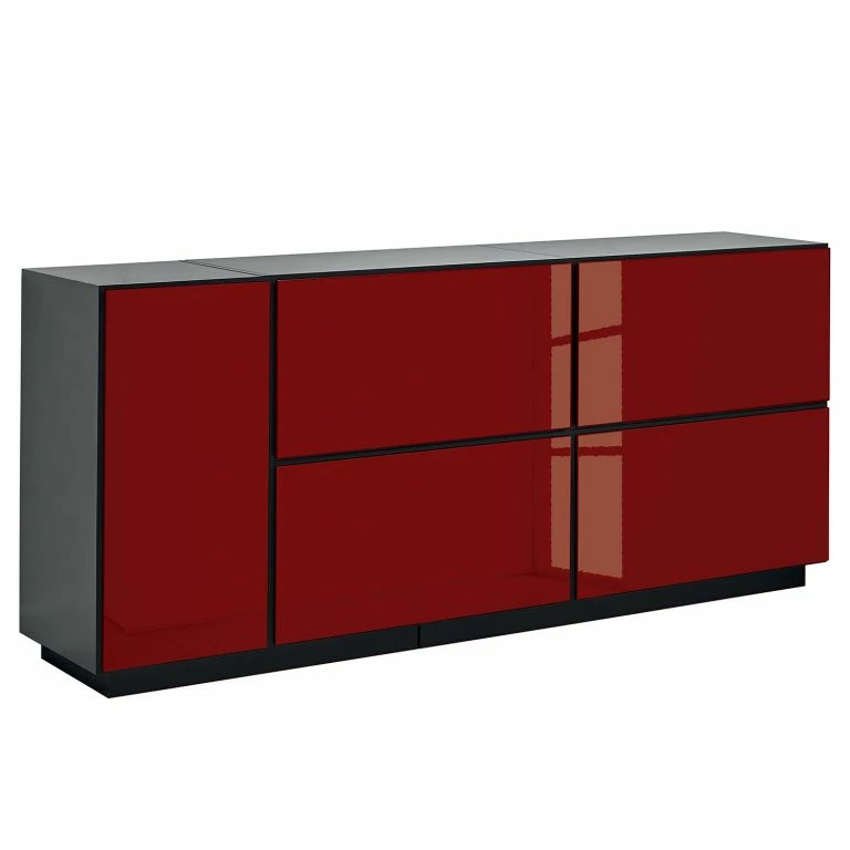 loftscape Now by hülsta Buffet now to go colour IV – Rubin brillant / Gris diamant