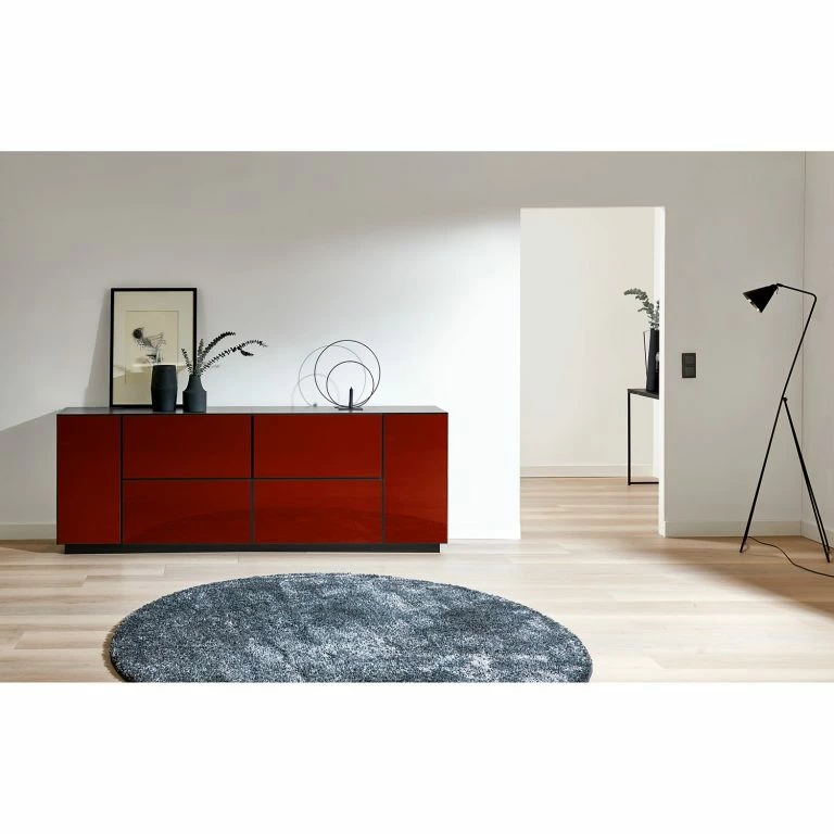 Loftscape Now By Hülsta Buffet Now To Go Colour V – Rubin Brillant / Gris Diamant