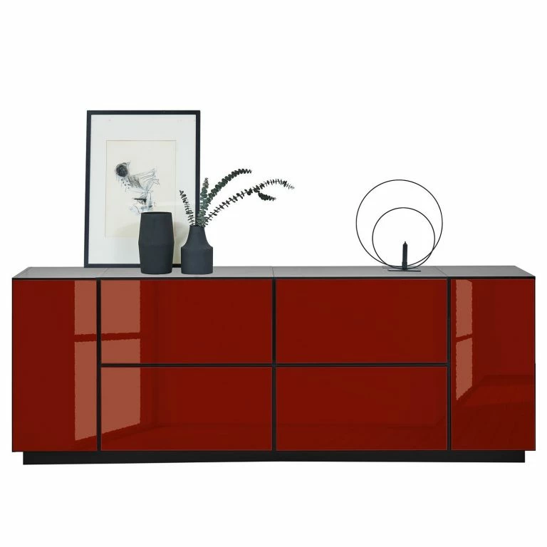 Loftscape Now By Hülsta Buffet Now To Go Colour V – Rubin Brillant / Gris Diamant