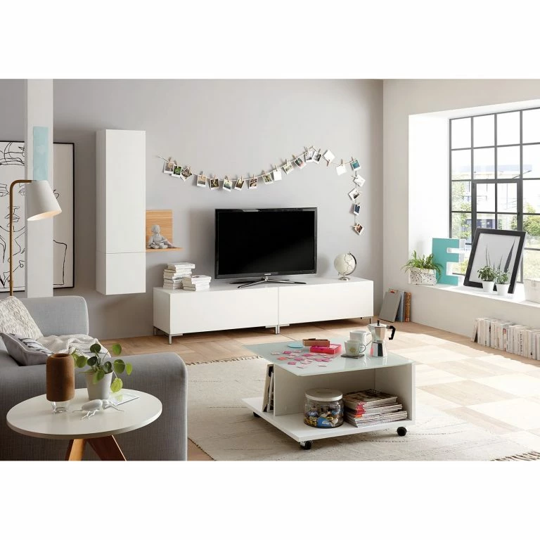 Loftscape Now By Hülsta Table Basse Hülsta Now I – Verre – Blanc Neige