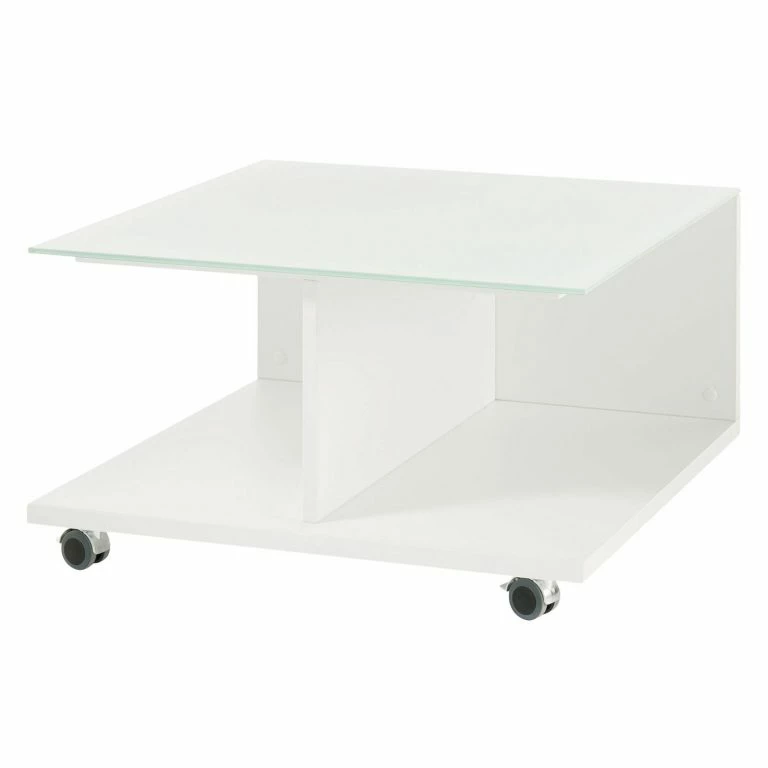 loftscape Now by hülsta Table basse hülsta now I – Verre – Blanc neige