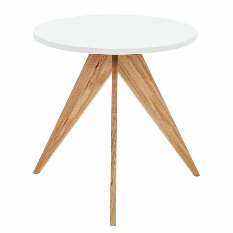 loftscape Now by hülsta Table d’appoint hülsta now IV – Partiellement en chêne massif – Blanc laqué