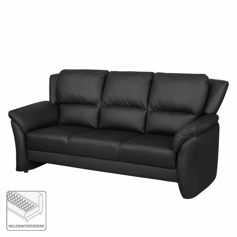 Loftscape Nuovoform Canapé Windom Imitation Cuir (3 Places) – Noir