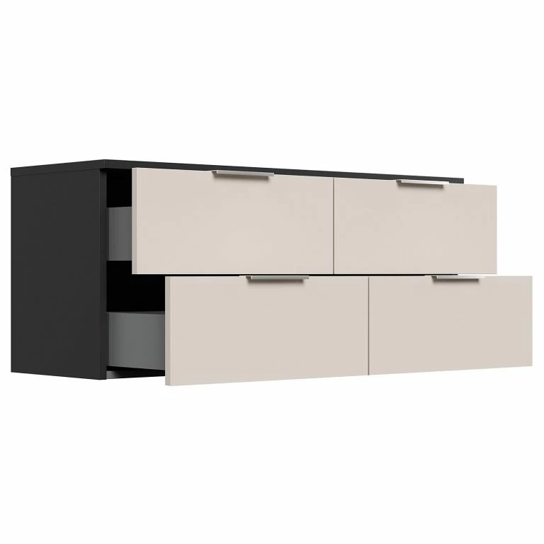 Loftscape Posseik Commode Asker II – Crème / Anthracite – Hauteur : 46 Cm