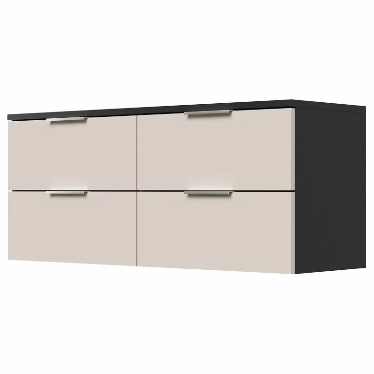 loftscape Posseik Commode Asker II – Crème / Anthracite – Hauteur : 46 cm