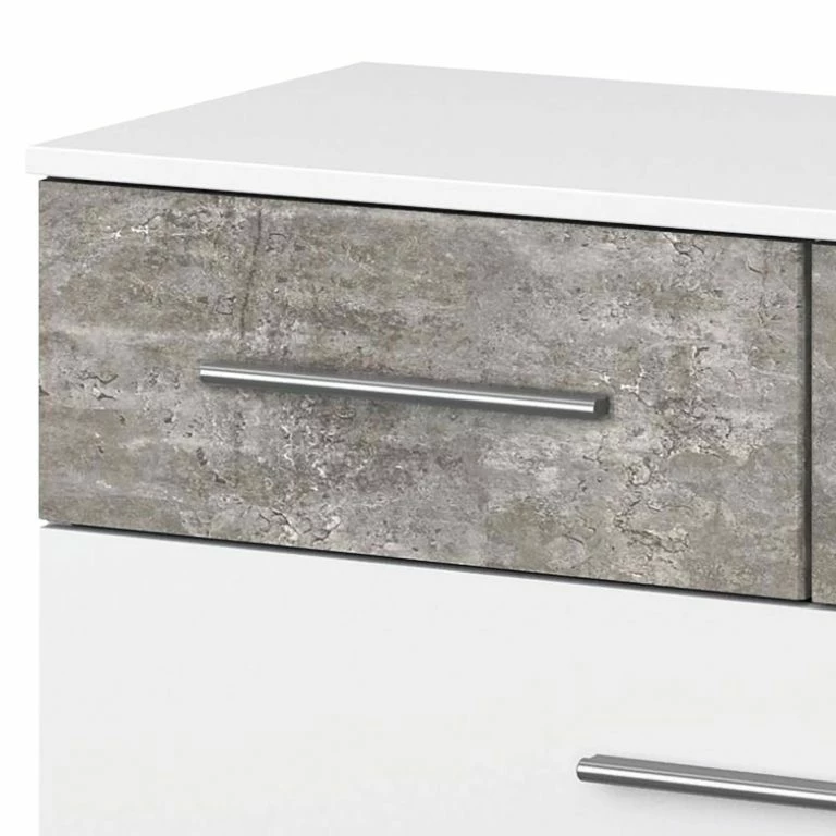 Loftscape Rauch Blue Commode Siegen II – Blanc Alpin / Gris Minéral