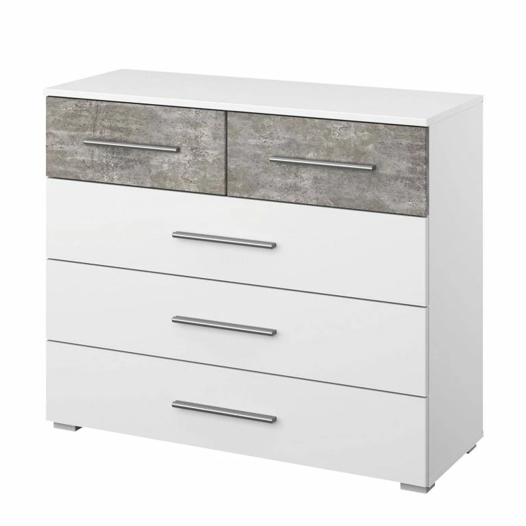 loftscape Rauch Blue Commode Siegen II – Blanc alpin / Gris minéral