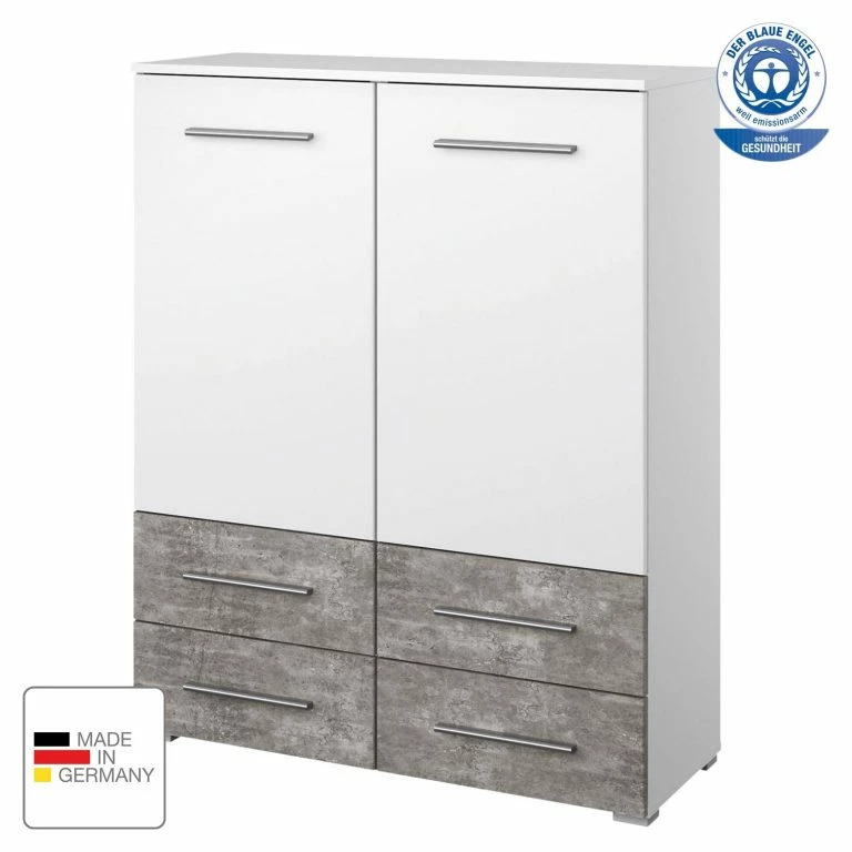 Loftscape Rauch Blue Commode Siegen III- Blanc Alpin / Gris M