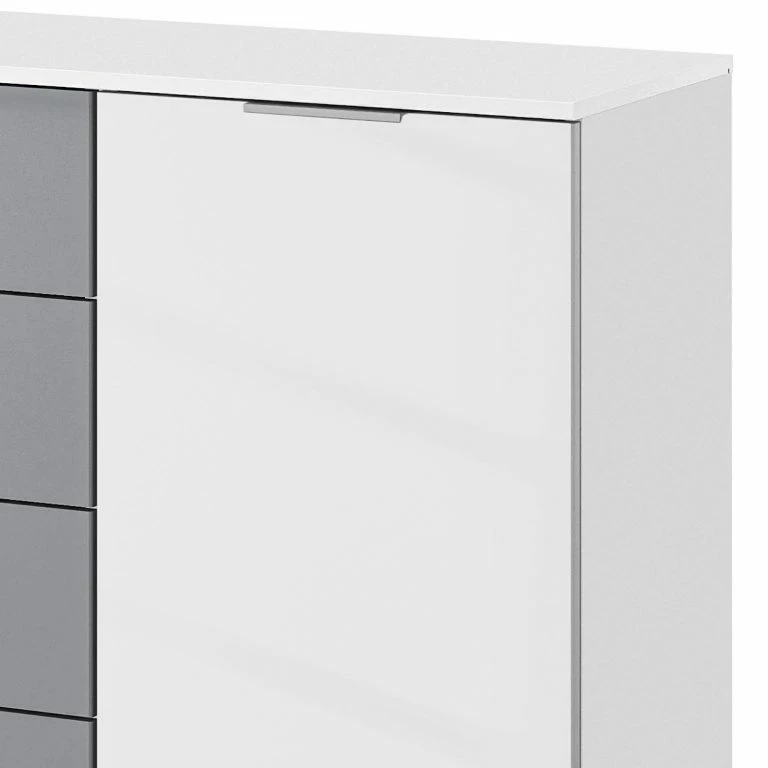 Loftscape Rauch Orange Commode Bellezza III – Blanc Brillant / Gris