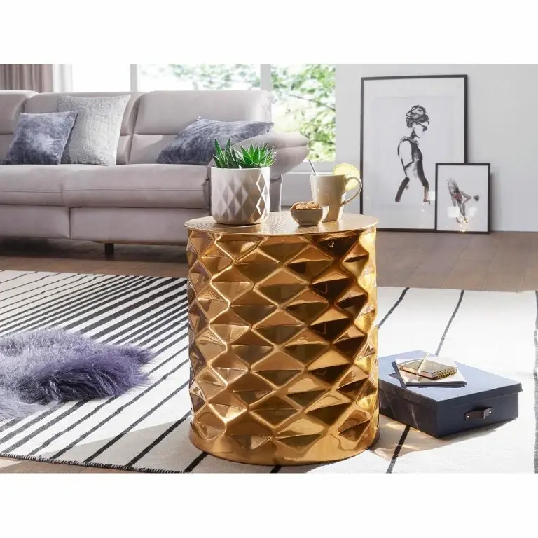 Loftscape Red Living Bout De Canapé Aghern – Aluminium – Doré