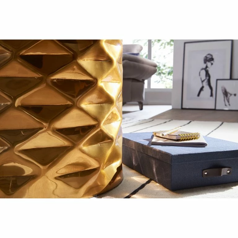 Loftscape Red Living Bout De Canapé Aghern – Aluminium – Doré