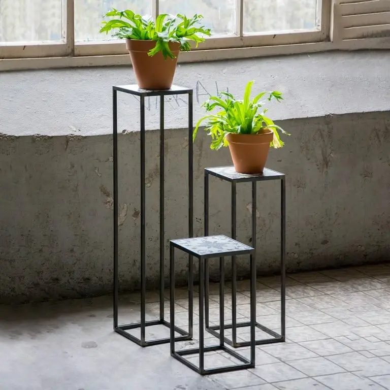 Loftscape Red Living Bout De Canapé Almaraz II – Céramique / Métal – Multicolore / Noir – Hauteur : 60 Cm