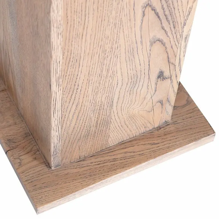 Loftscape Red Living Bout De Canapé Bayamon – Verre / Chêne Massif – Chêne – Hauteur : 100 Cm