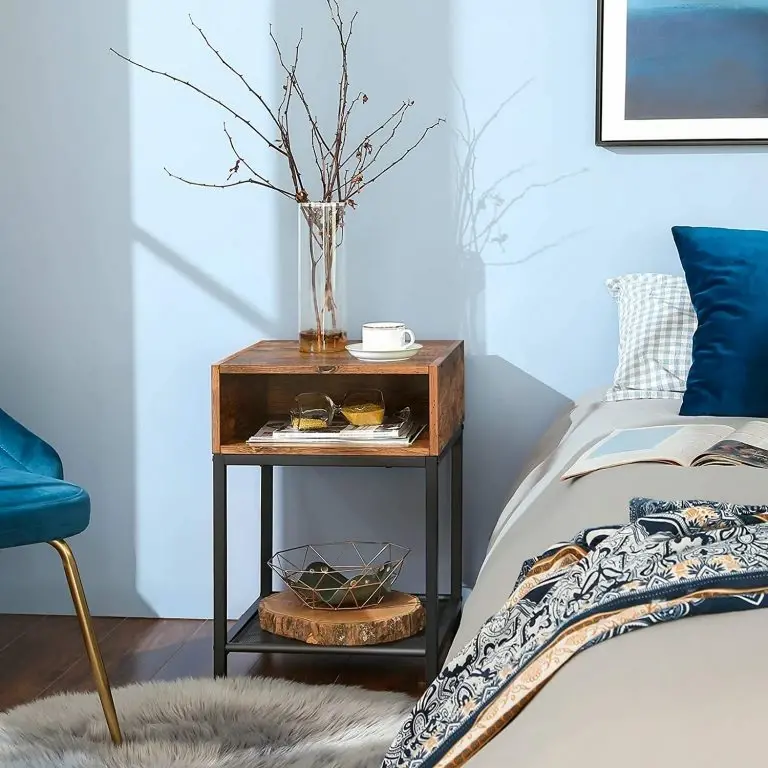 Loftscape Red Living Bout De Canapé Bettyhill III – Métal – Marron / Noir