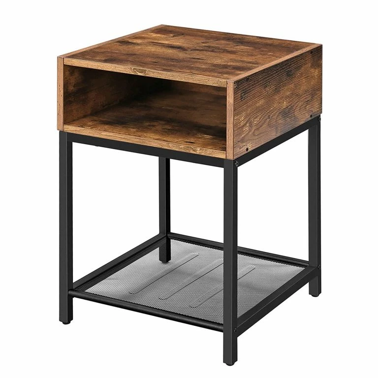 loftscape Red Living Bout de canapé Bettyhill III – Métal – Marron / Noir