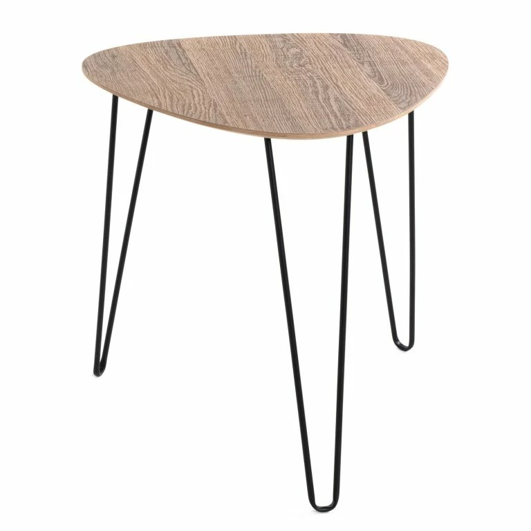 loftscape Red Living Bout de canapé Booragoon I – Métal – Imitation chêne / Noir