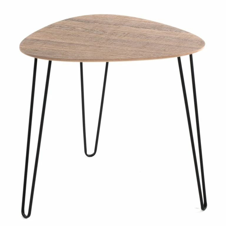 loftscape Red Living Bout de canapé Booragoon II – Métal – Imitation chêne / Noir