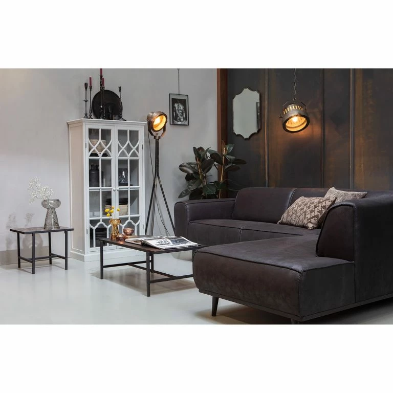 Loftscape Red Living Bout De Canapé Bowes – Imitation Marbre Marron / Noir