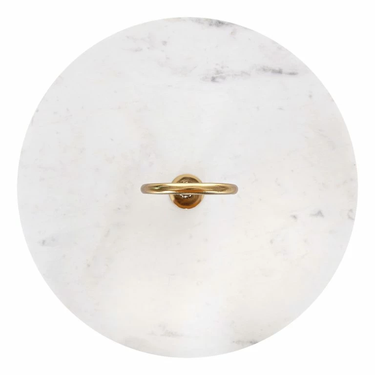 Loftscape Red Living Bout De Canapé Carling III – Marbre / Métal – Marbre Blanc / Doré