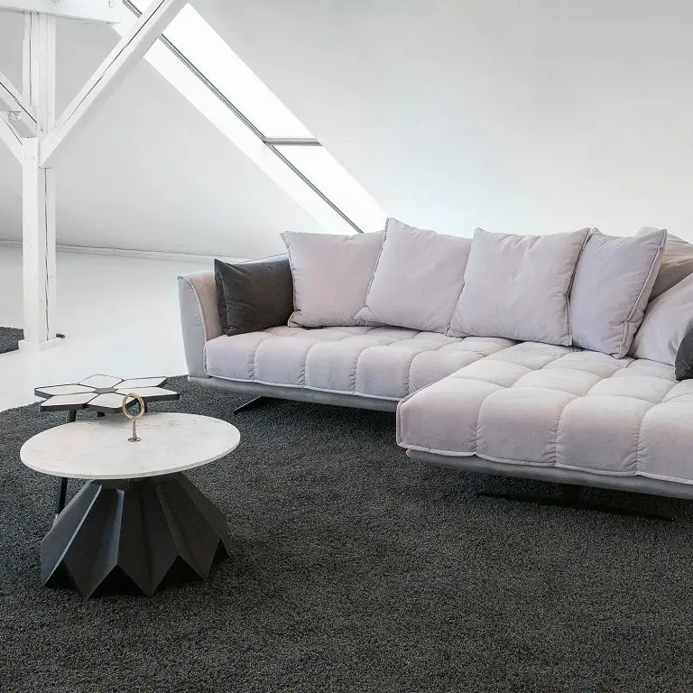 Loftscape Red Living Bout De Canapé Carling – Marbre / Métal – Marbre Blanc / Noir