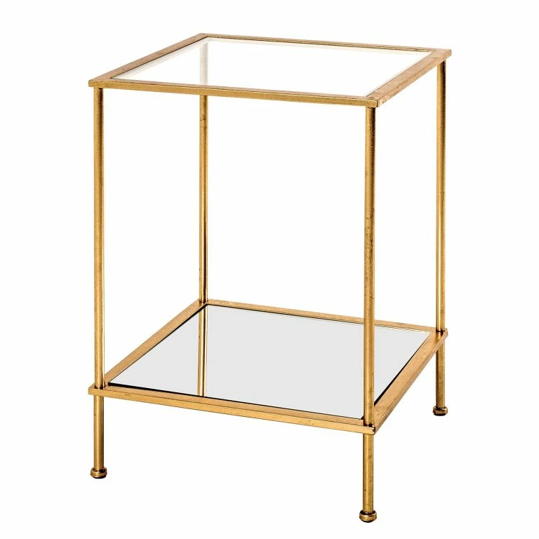 loftscape Red Living Bout de canapé Casa View II – Verre / Métal – Doré