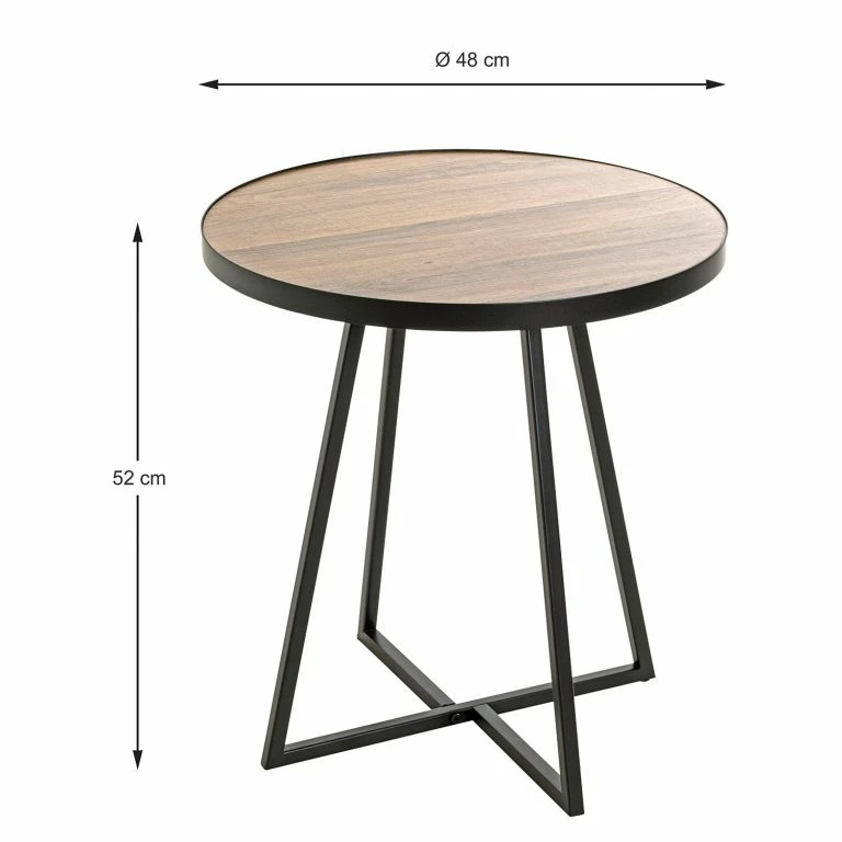 Loftscape Red Living Bout De Canapé Chorin II – Imitation Chêne / Noir