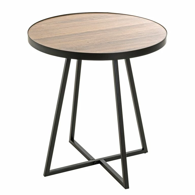 loftscape Red Living Bout de canapé Chorin II – Imitation chêne / Noir