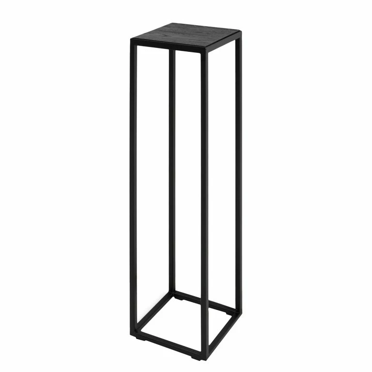 loftscape Red Living Bout de canapé Dareton II – Chêne massif / Métal – Chêne noir / Noir – Hauteur : 90 cm