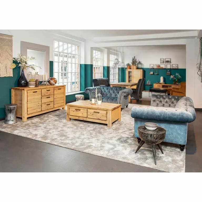 Loftscape Red Living Bout De Canapé Domps – Métal – Imitation Marbre Noir