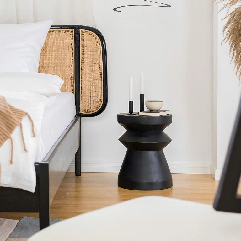 Loftscape Red Living Bout De Canapé Edgewood II – Manguier Massif – Manguier Noir / Manguier