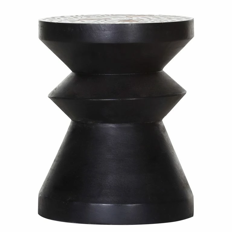 loftscape Red Living Bout de canapé Edgewood II – Manguier massif – Manguier noir / Manguier