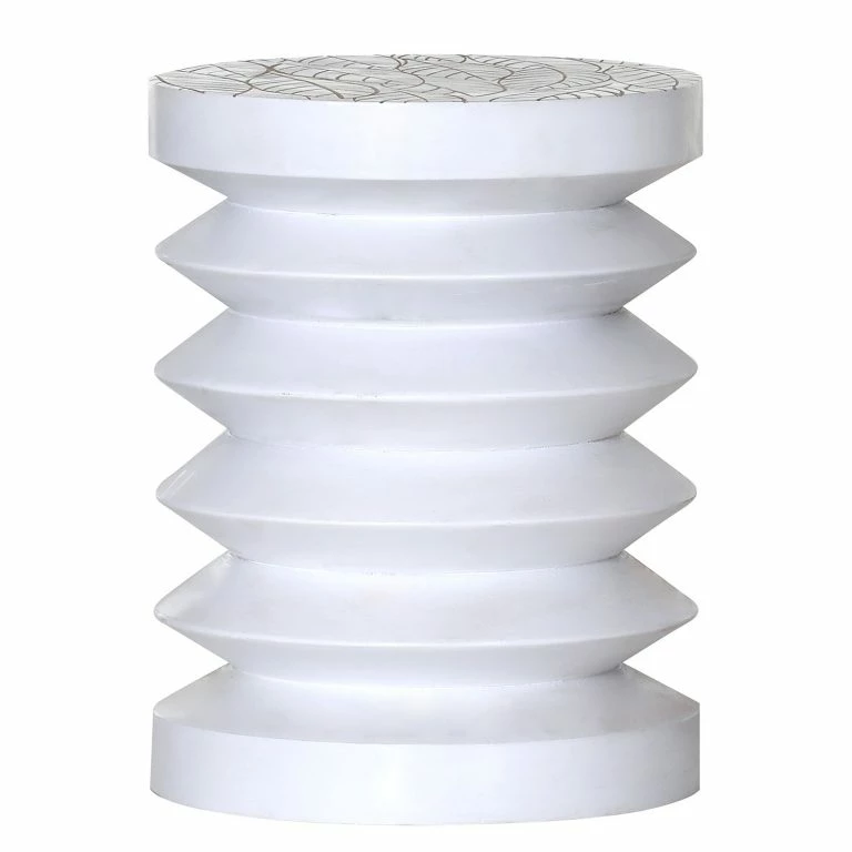 loftscape Red Living Bout de canapé Edgewood IV – Manguier massif – Manguier blanc / Manguier