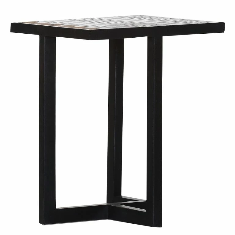 loftscape Red Living Bout de canapé Edgewood V – Manguier massif – Manguier noir / Manguier