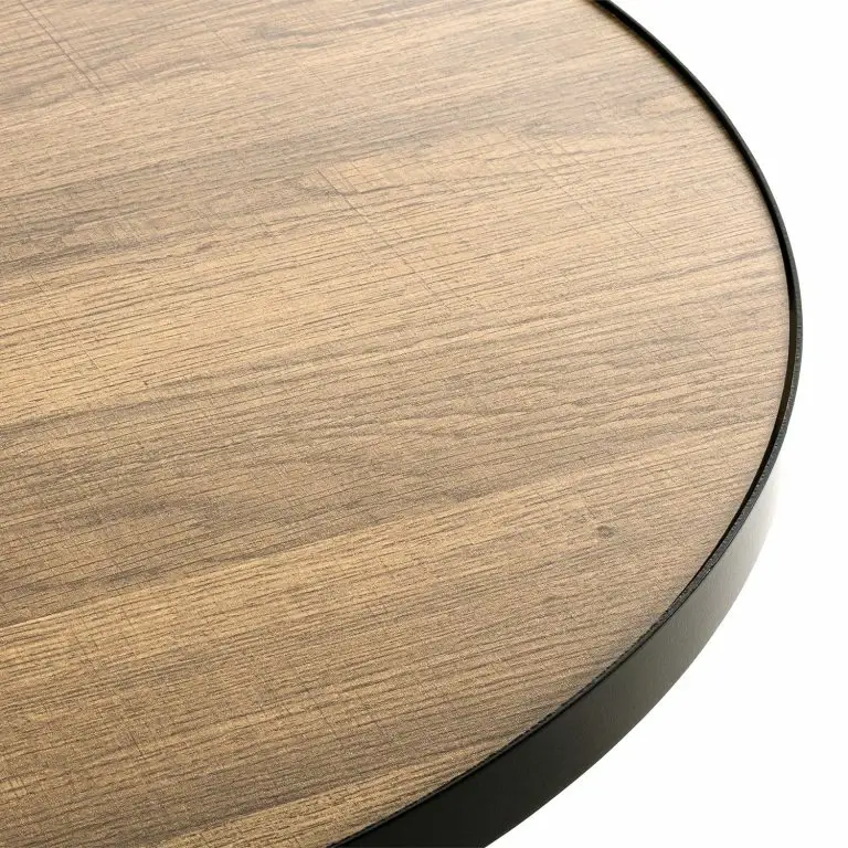 Loftscape Red Living Bout De Canapé Glurns I – Métal – Imitation Chêne / Noir