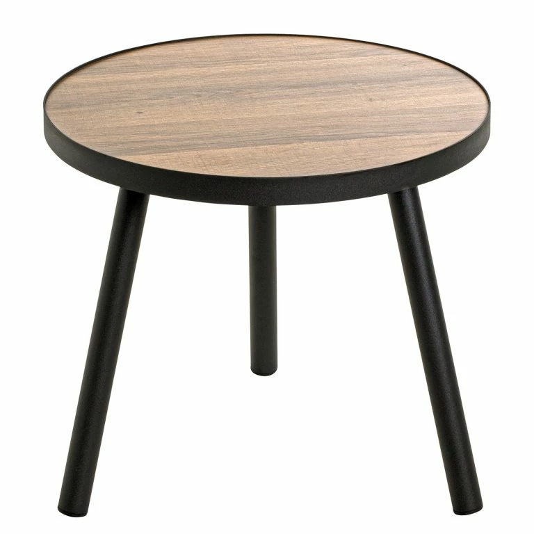 Loftscape Red Living Bout De Canapé Glurns II – Imitation Chêne / Noir